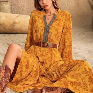 Beautiful new with tags Boho Western maxi dress XL